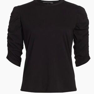 Veronica Beard Black Short Sleeve Top